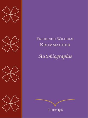 cover image of Friedrich Wilhelm Krummacher, autobiographie
